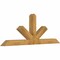 Ekena Millwork Saratoga Rough Sawn Timber Gable Bracket, Western Red Cedar, 96"W x 36"H x 6"D x 6"F, 9/12 Pitch GBW096X36X0606SAR00RWR - alternate 4